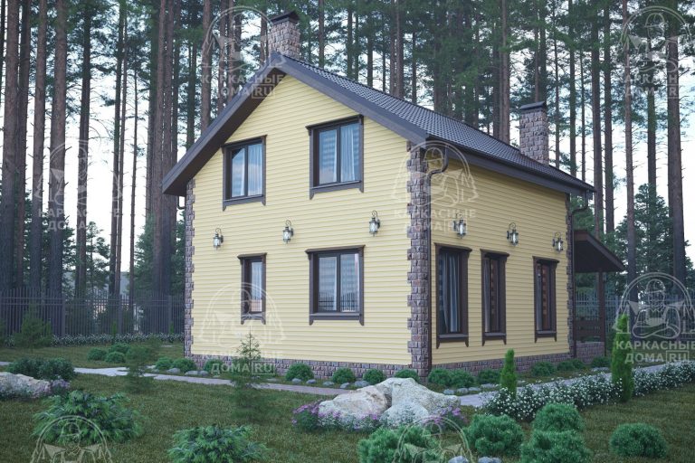 каркасный дом Кордиерит 8x8 Москва