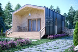 Каркасная баня 9×6 проект «Еремеевит»