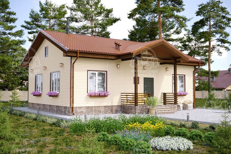 Каркасный дом 10.7x12 Кунцит