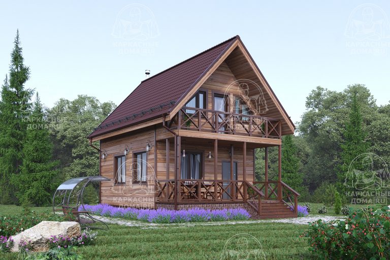 каркасный дом - баня 9x6 под ключ